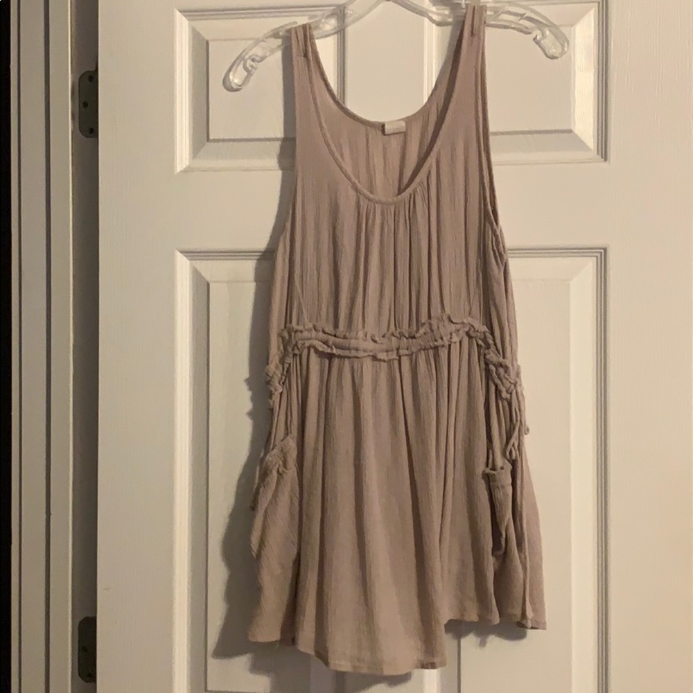 Wild pearl drawstring boho top